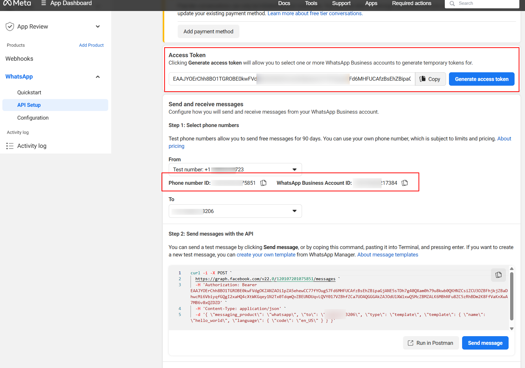 user credentials