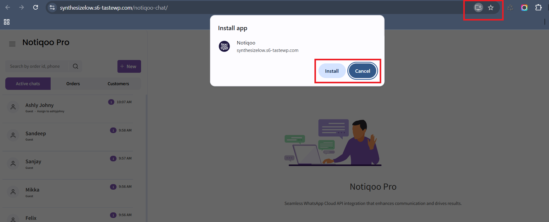 notiqoo-app-install-option