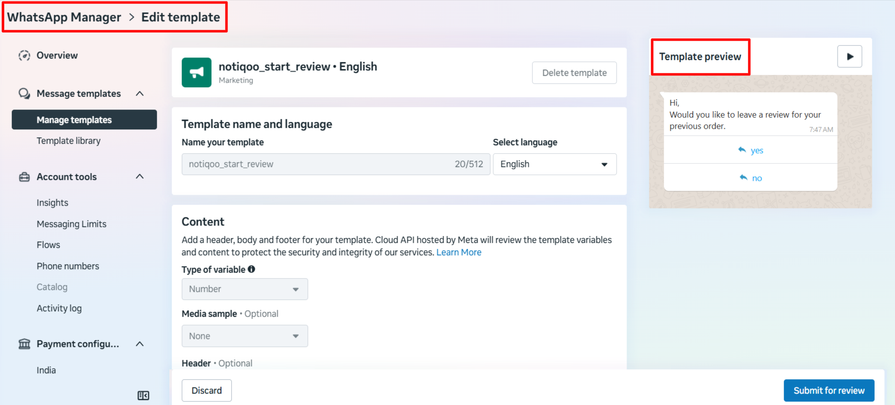 Facebook templates editing 