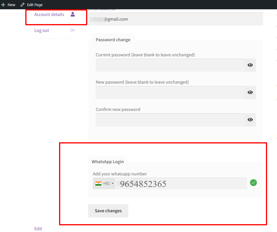 Already registered users login via WhatsApp