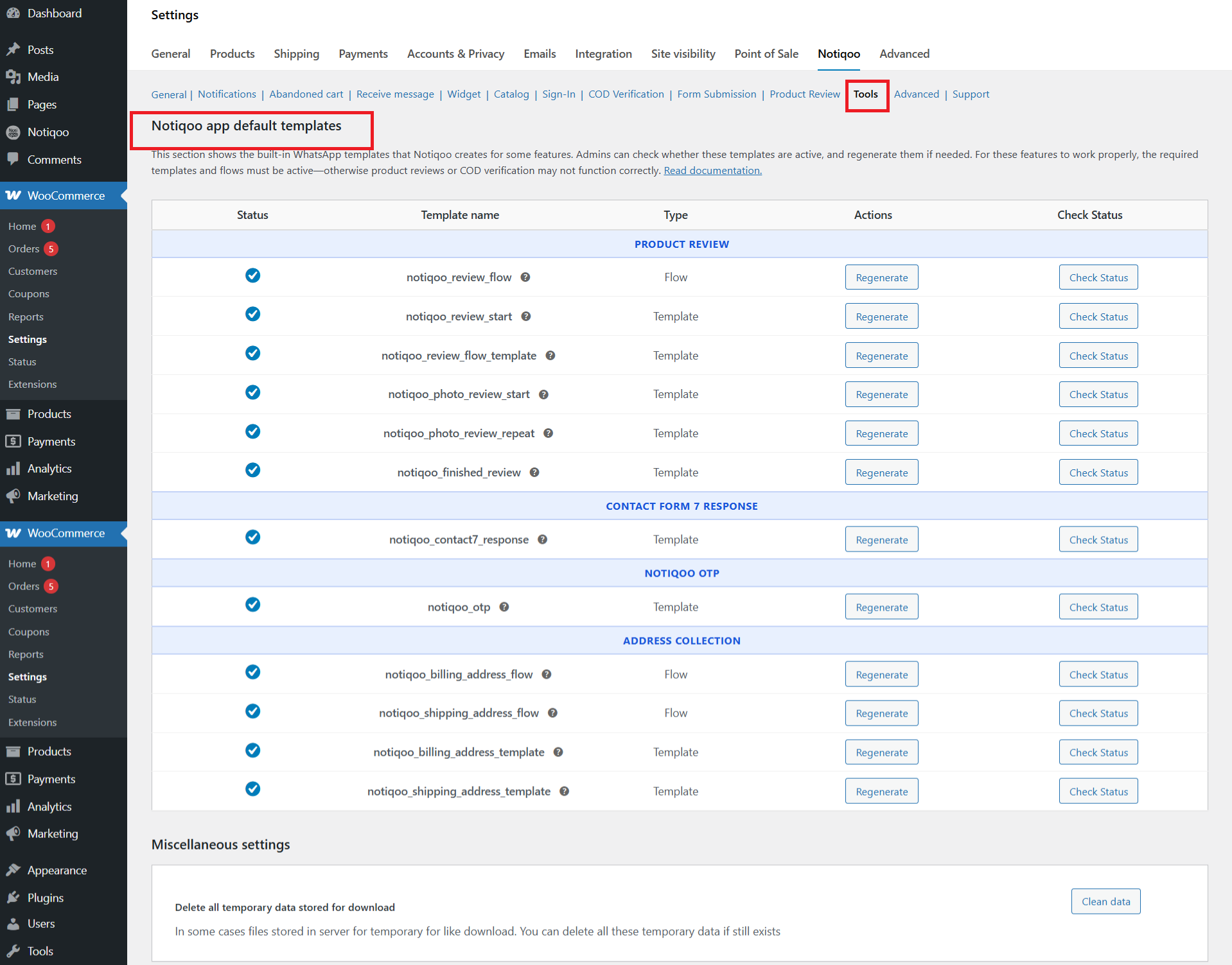 Settings Tools Menu Tools Settings - Notiqoo