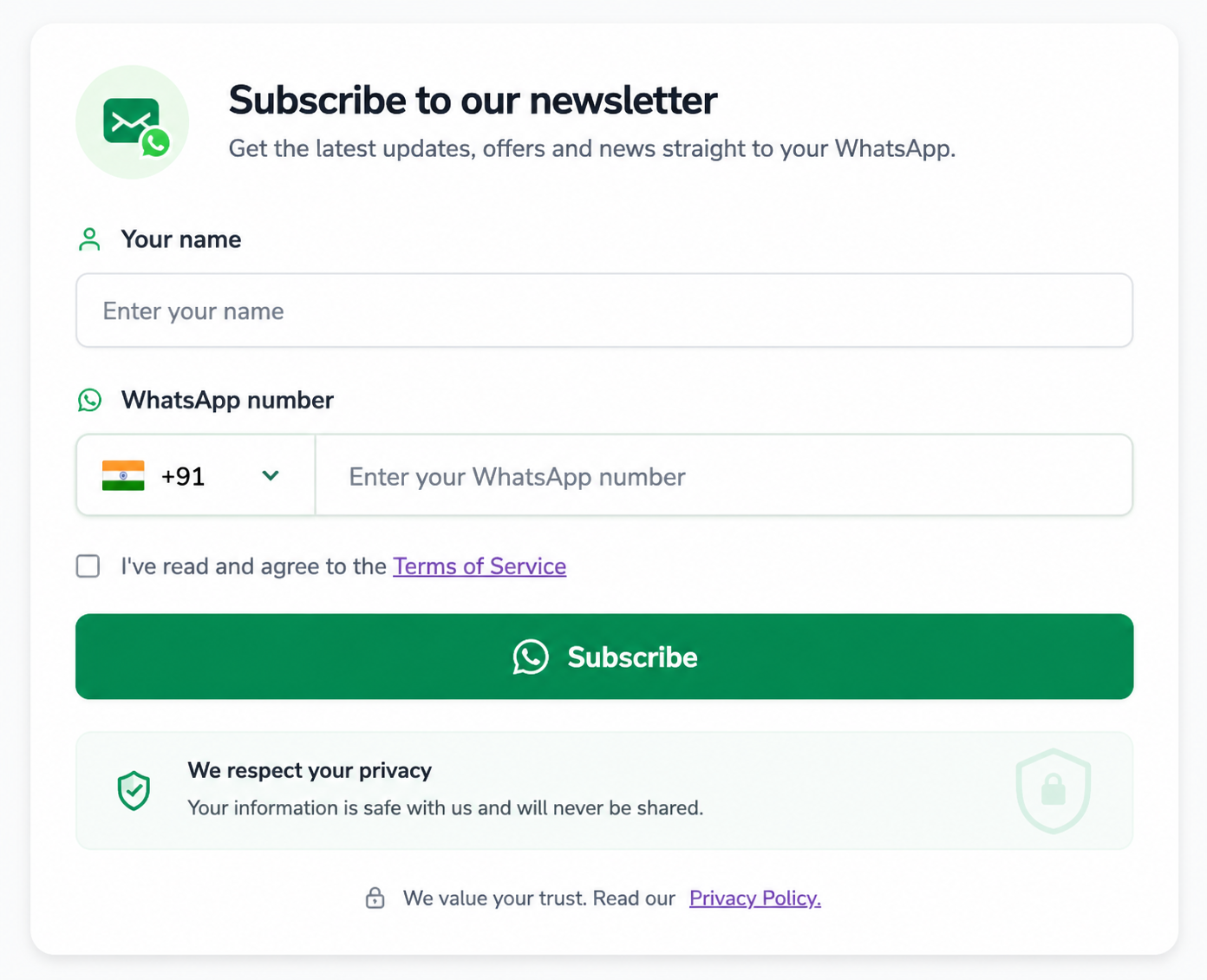 newsletter-widget-whatsapp-shortcode